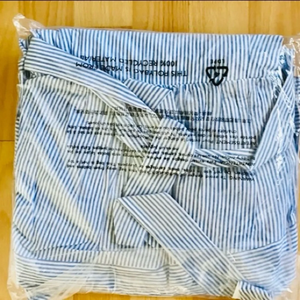 J. Crew Light Blue/White Stripe Sleeveless Belted Tiered Midi Dress - Size 8 - Picture 6 of 7